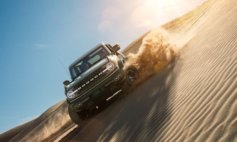 2023 Ford Bronco exterior offroad in sand dunes