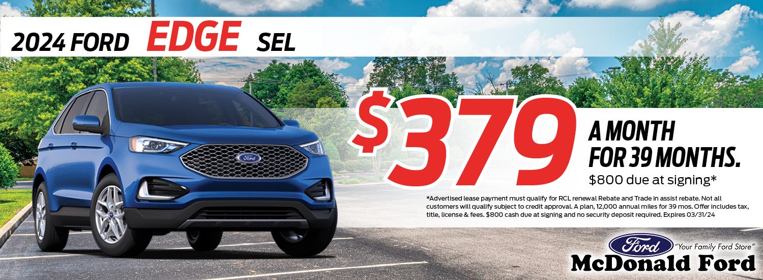 2024 Ford Edge SEL Offer | McDonald Ford