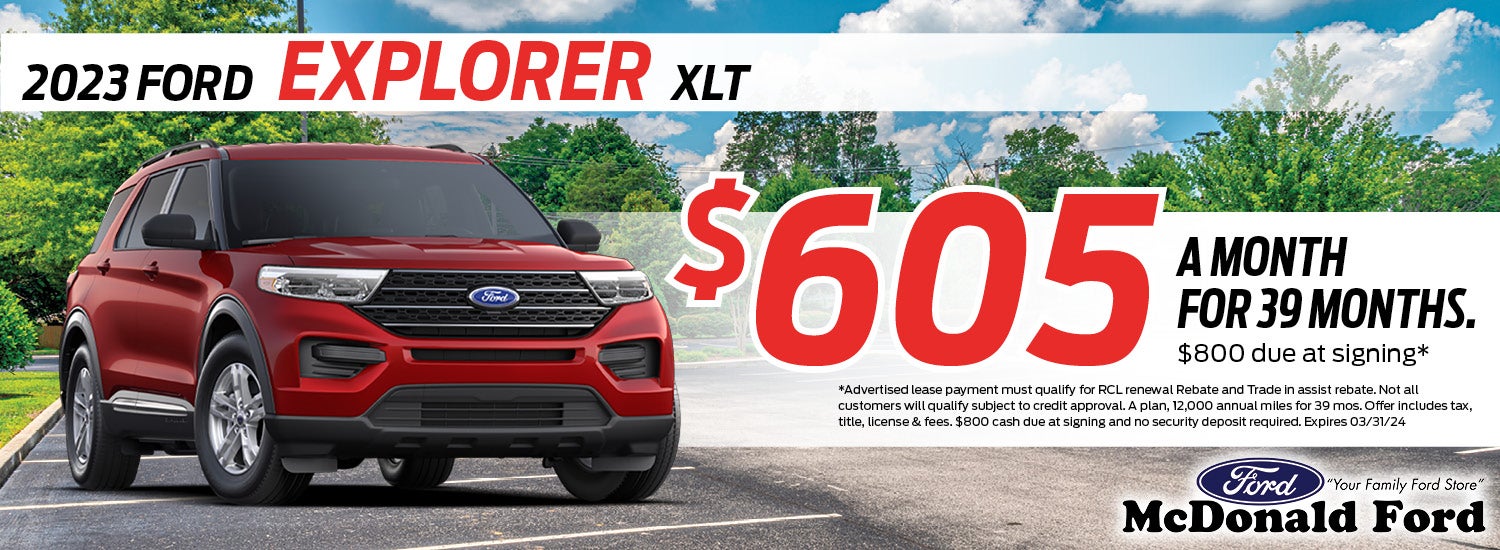 2023 Ford Explorer XLT Offer | McDonald Ford